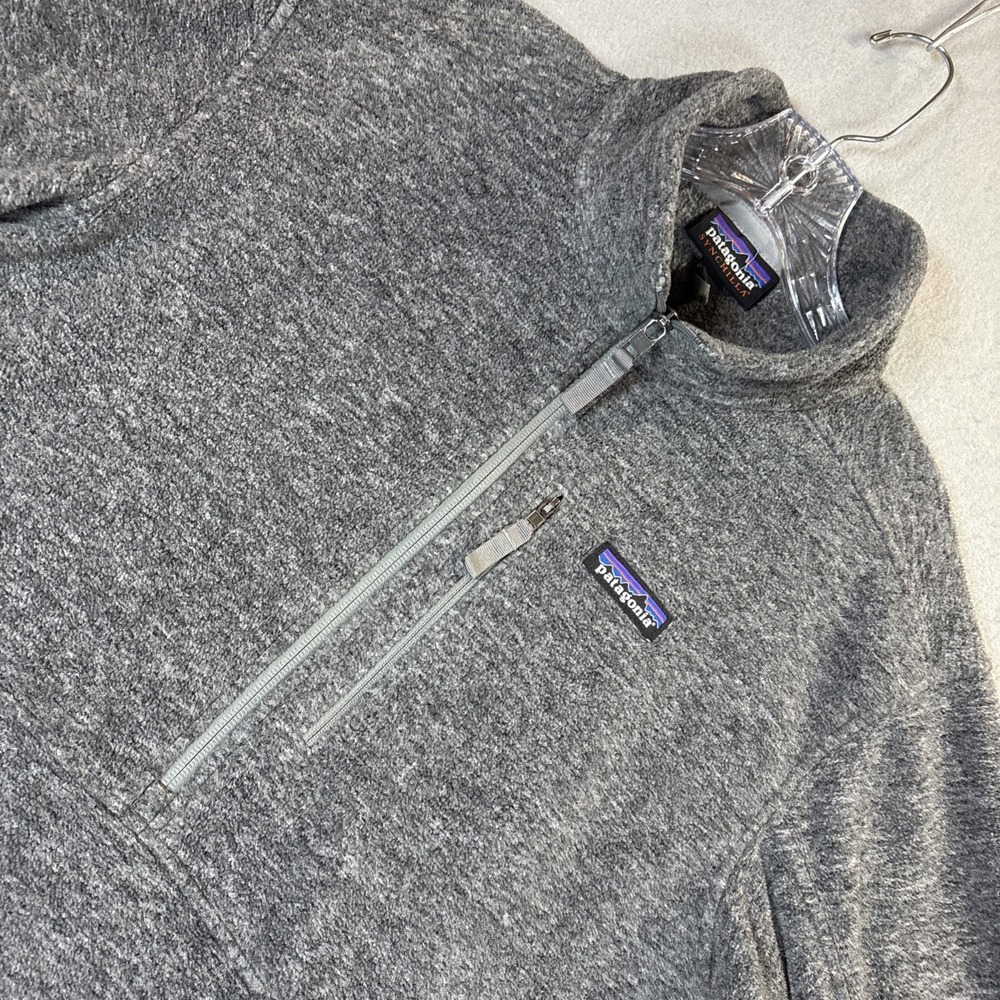 Patagonia Synchilla 1/4 Zip Hiking Fleece Jacket Men Gray Comfort Outdoor Medium
